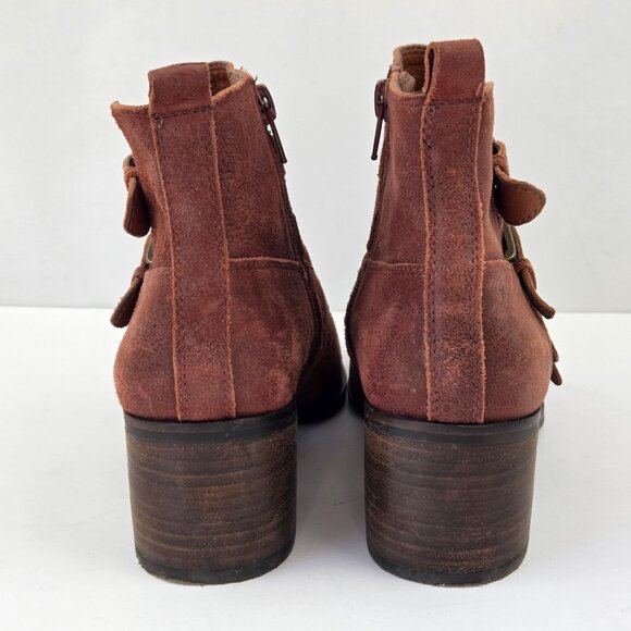 Lucky Brand Loreniah Rust Oxblood Ankle Boots Size 6.5M - Picture 5 of 13